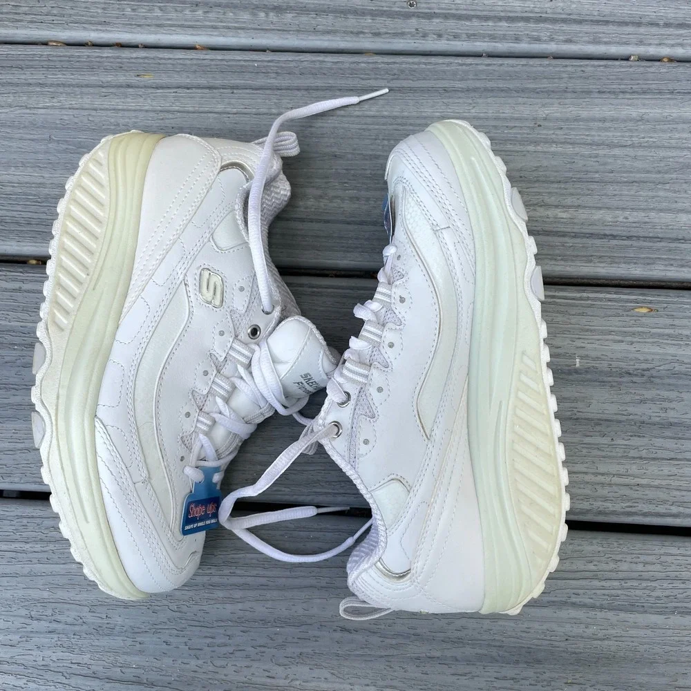 Sketchers Shape Ups Fitness Sneakers Women's Size 6  2009 White NEW No Box  NWOB